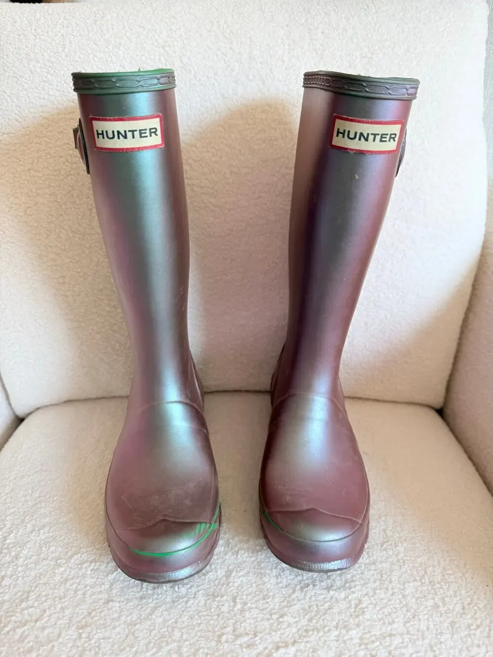Hunter Big Kids Original Classic Nebula Rain Boot Kids Size US 2 Pink Rain Gear